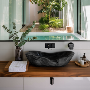 Handcrafted Wooden Vessel Sink For Bathroom Art Decor