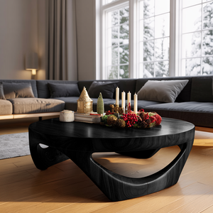 Mid Century Solid Wood Low Coffee Table For Holiday Entryway Decor