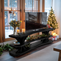 Modern Wooden Live Edge TV Console For Cozy Winter Living Room