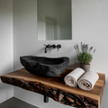 Farmhouse Handcrafted Wood Wash Basin For Bathroom Vanity