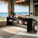 Live Edge Bathroom Storage Cabinet For Furniture Decor
