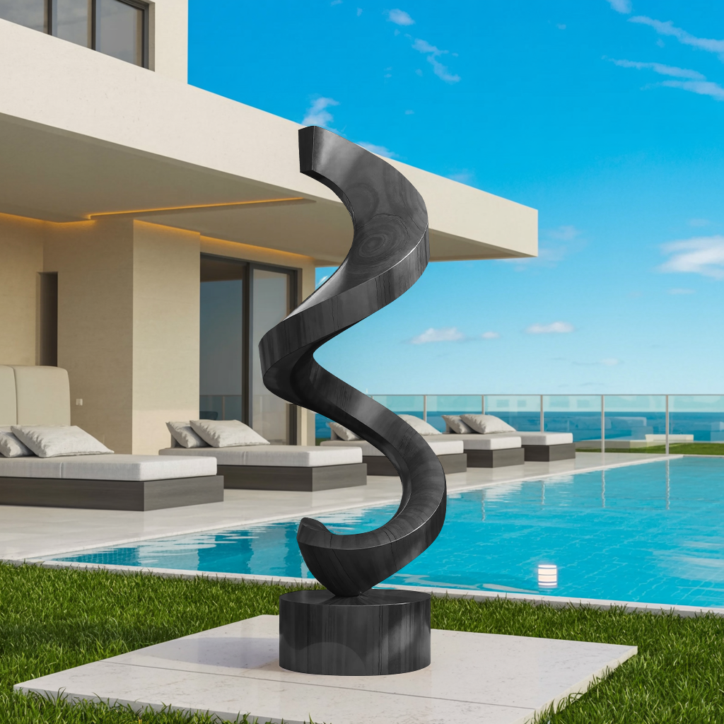 Handcrafted Wooden Sculpture For Garden Art Decor