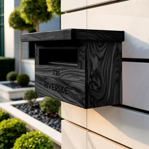 Farmhouse Solid Wood Sculpture Mailbox For Garden Outdoor Accent