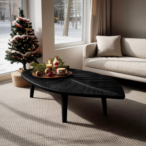 Mid Century Wooden Coffee Table For Christmas Living Room Decor