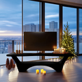 Modern Wooden Live Edge TV Console For Holiday Decor Ideas