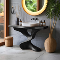 Farmhouse Solid Wood Vanity For Natural Bathroom