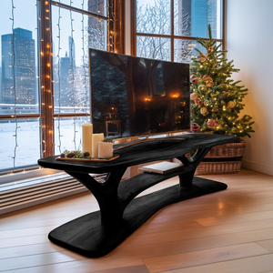 Modern Solid Wood TV Console For Festive Entryway Design