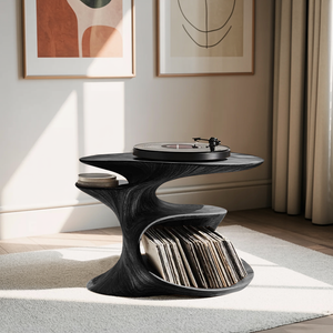 Farmhouse Record Stand Country Home Decor Style