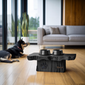 Rustic Wooden Dog Bowl Station For Modern Homes