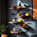 Handcrafted Wooden Mushroom Shelf Halloween Furniture Design