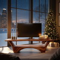 Modern Wooden Live Edge TV Console For Holiday Decor Ideas