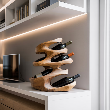 Farmhouse Wine Holder For Furniture Cozy Look Shelf