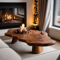 Mid Century Rustic Live Edge Coffee Table For Holiday Furniture