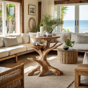 Rustic Live Edge End Table Entryway Design