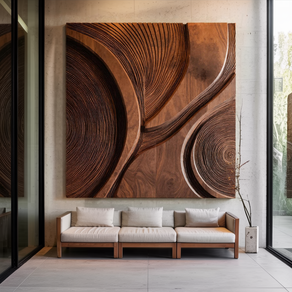 Modern Wall Art With Circular Pattern For Living Room