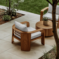 Modern Outdoor Wood Lounge Chair For Patio Or Garden