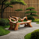 Farmhouse Wooden Bench For Weather Resistant Patio Decor