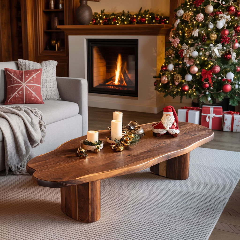 Modern Wooden Coffee Table For Christmas Furniture And Entryway
