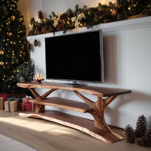 Modern Solid Wood TV Console For Festive Christmas Furniture