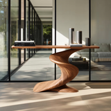 Handcrafted Wood Console Table Furniture Decor