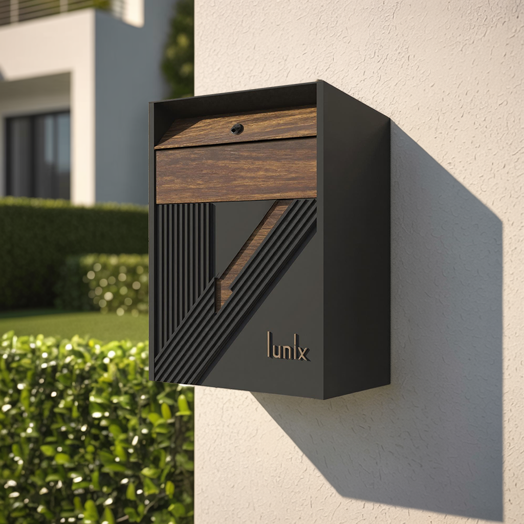 Farmhouse Solid Wood Sculpture Mailbox For Patio Yard Decoration