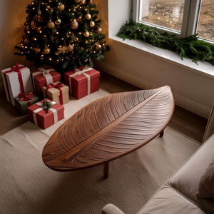 Handcrafted Solid Wood Low Coffee Table For Holiday Entryway Design
