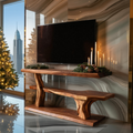 Modern Solid Wood TV Console For Christmas Living Room Decor