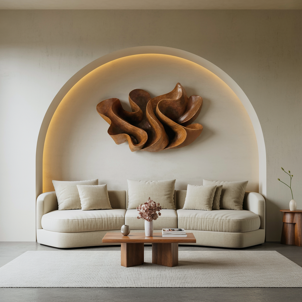Abstract Wall Sculpture For Modern Living Room Accent