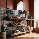 Modern Solid Wood Bathroom Vanity For Modern Rustic Furniture Decor