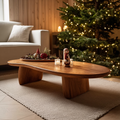 Rustic Solid Wood Coffee Table For Holiday Decoration