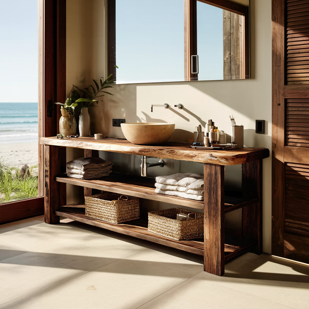 Farmhouse Vanity With Storage For Bathroom Decor Ideas