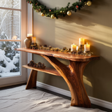 Rustic Live Edge Console Table For Christmas Furniture Entryway