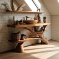 Modern Live Edge Tree Trunk Vanity For Contemporary Bathroom Furniture