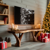 Farmhouse Live Edge Entryway TV Stand For Holiday Home Ideas