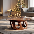 Handcrafted Solid Wood Low Coffee Table For Christmas Entryway