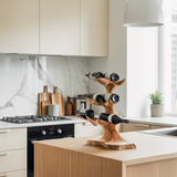 Rustic Wine Rack For Kitchen Decor With Vintage Charm
