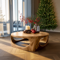 Handcrafted Wooden Coffee Table For Living Room Christmas Setup