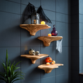 Modern Wooden Mushroom Shelf Halloween Furniture Decoration