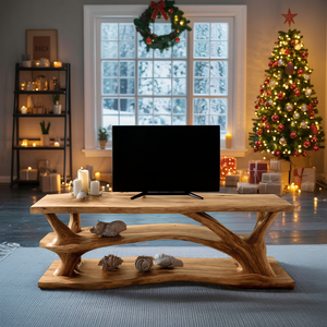 Modern Solid Wood TV Console For Winter Home Decoration