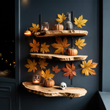 Mid Century Live Edge Floating Shelf For Furniture Decor Halloween Display