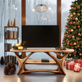 Farmhouse Live Edge TV Stand For Festive Living Room Decor