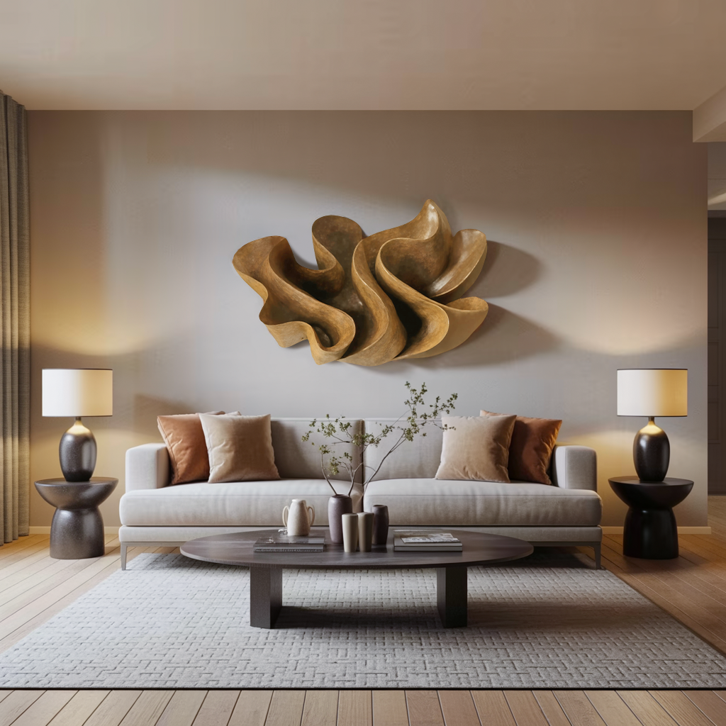 Abstract Wall Sculpture For Modern Living Room Accent