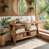 Handcrafted Live Edge Vanity For Bathroom Functionality