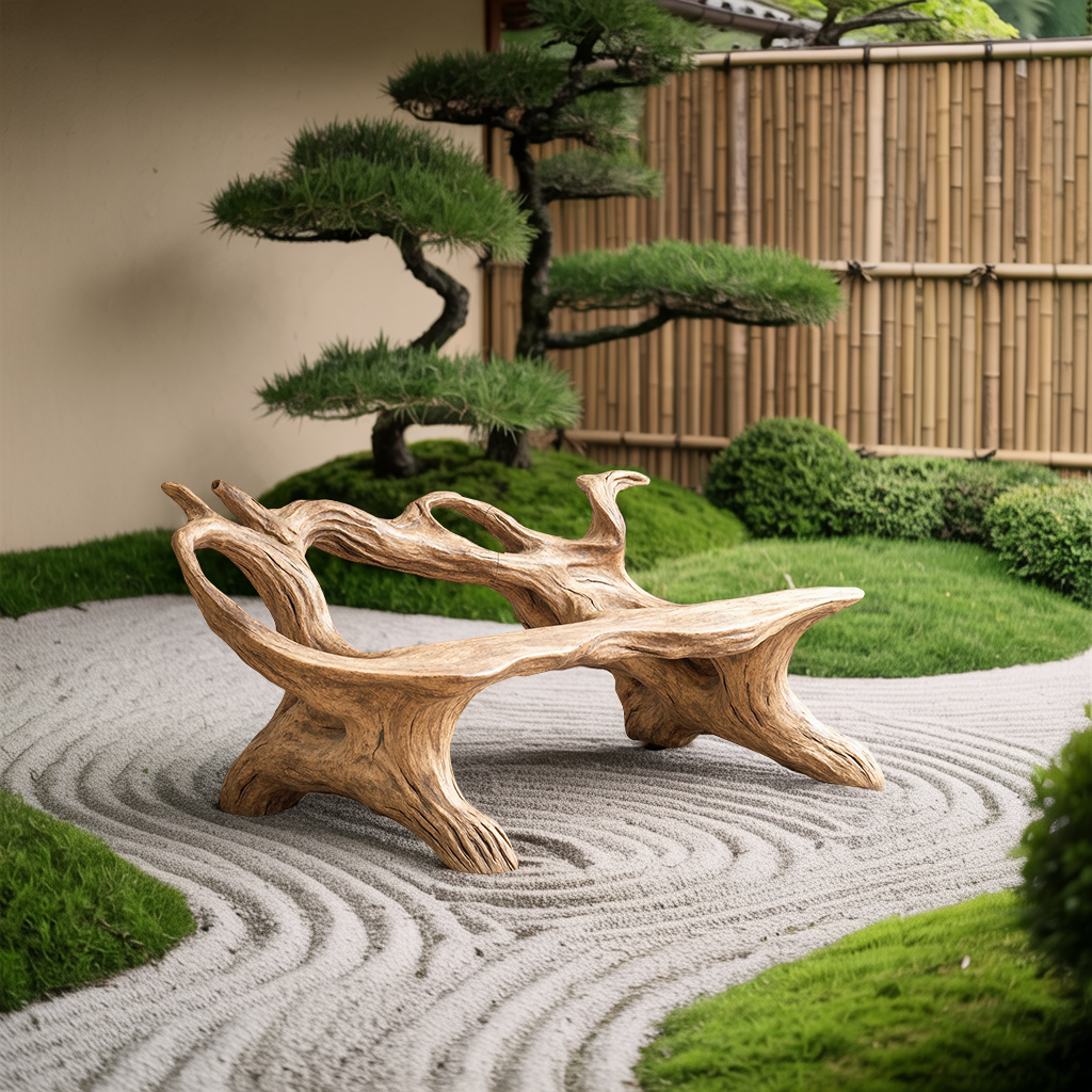 Farmhouse Branch Bench For Comfortable Living Room Seating