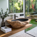 Handcrafted Solid Wood Sink For Bathroom Design Upgrade