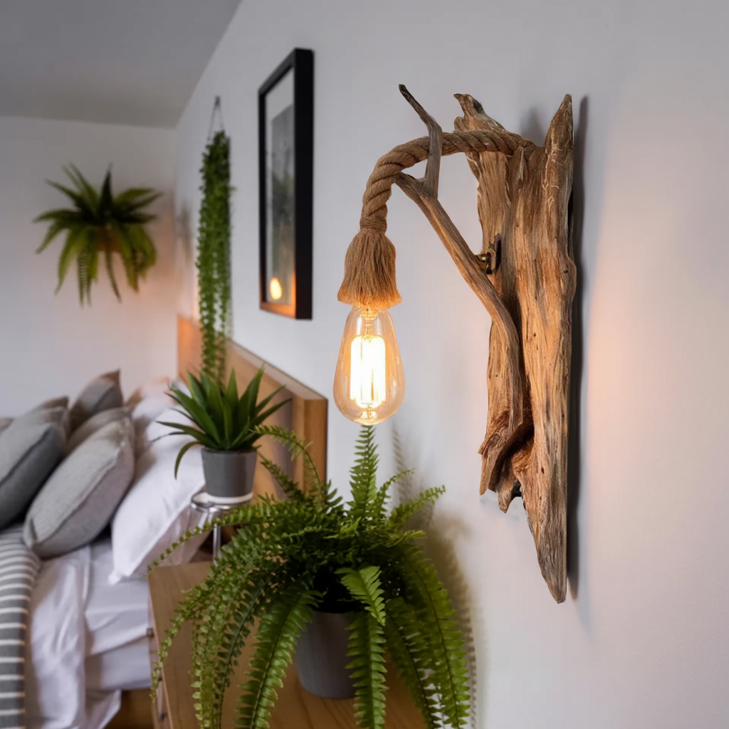 Rustic Wall Lamp For Bedroom And Hallway Lighting