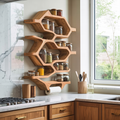 Handcrafted Wooden Rack For Kitchen Spice Organization