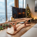 Modern Solid Wood TV Console For Festive Entryway Design