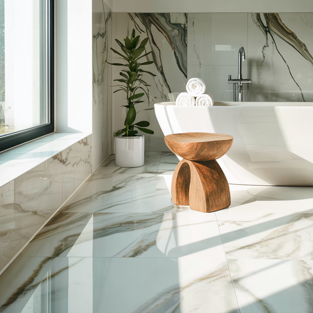 Rustic Shower Bench For Bathroom Seating And Decor