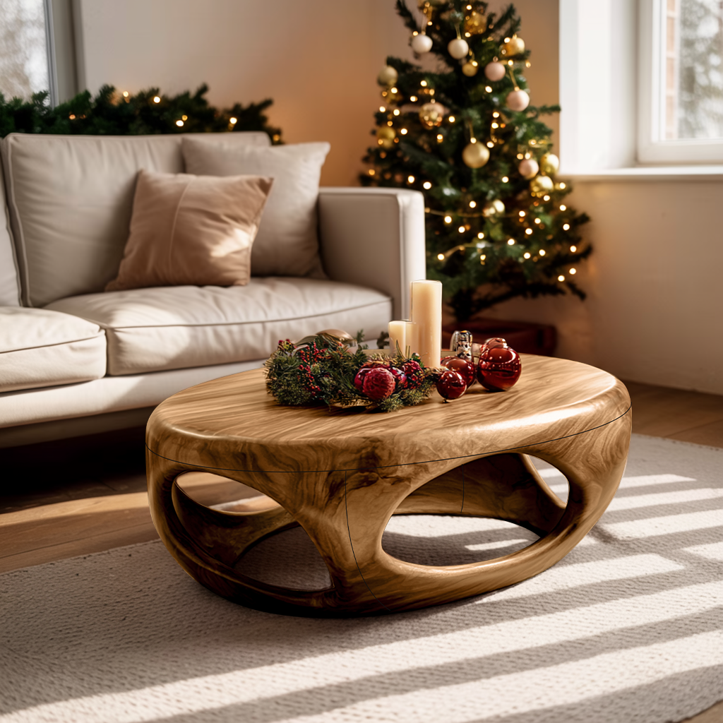Farmhouse Solid Wood Coffee Table For Holiday Furniture Decoration